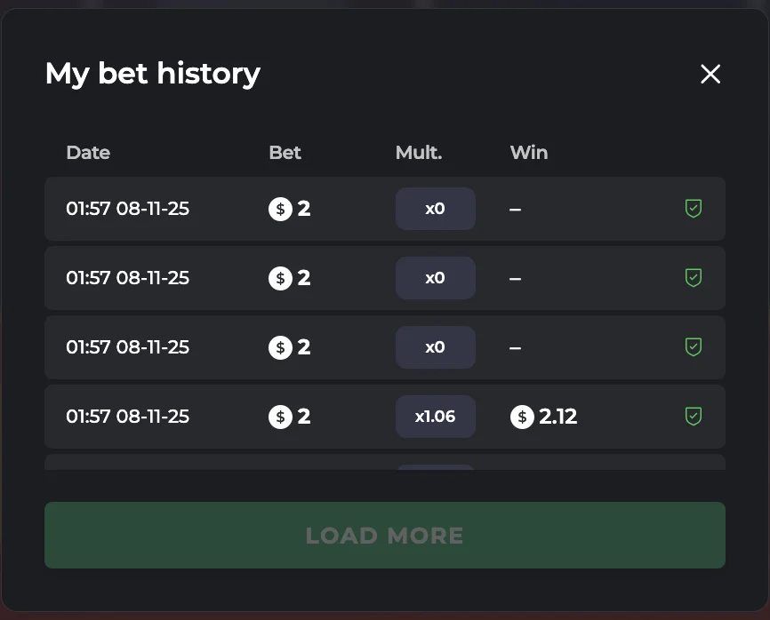 Chicken Road Vegas demo game history showing decision-making patterns